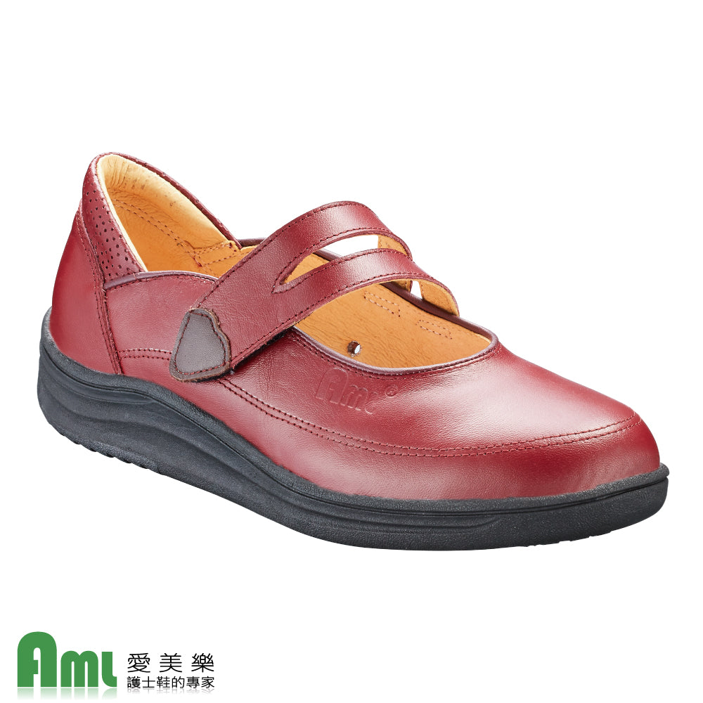 愛美樂 Aimeile MIT真皮手工鞋 船型輕量 1302 (酒紅) 舒適鞋 休閒鞋 娃娃鞋 皮鞋 女鞋
