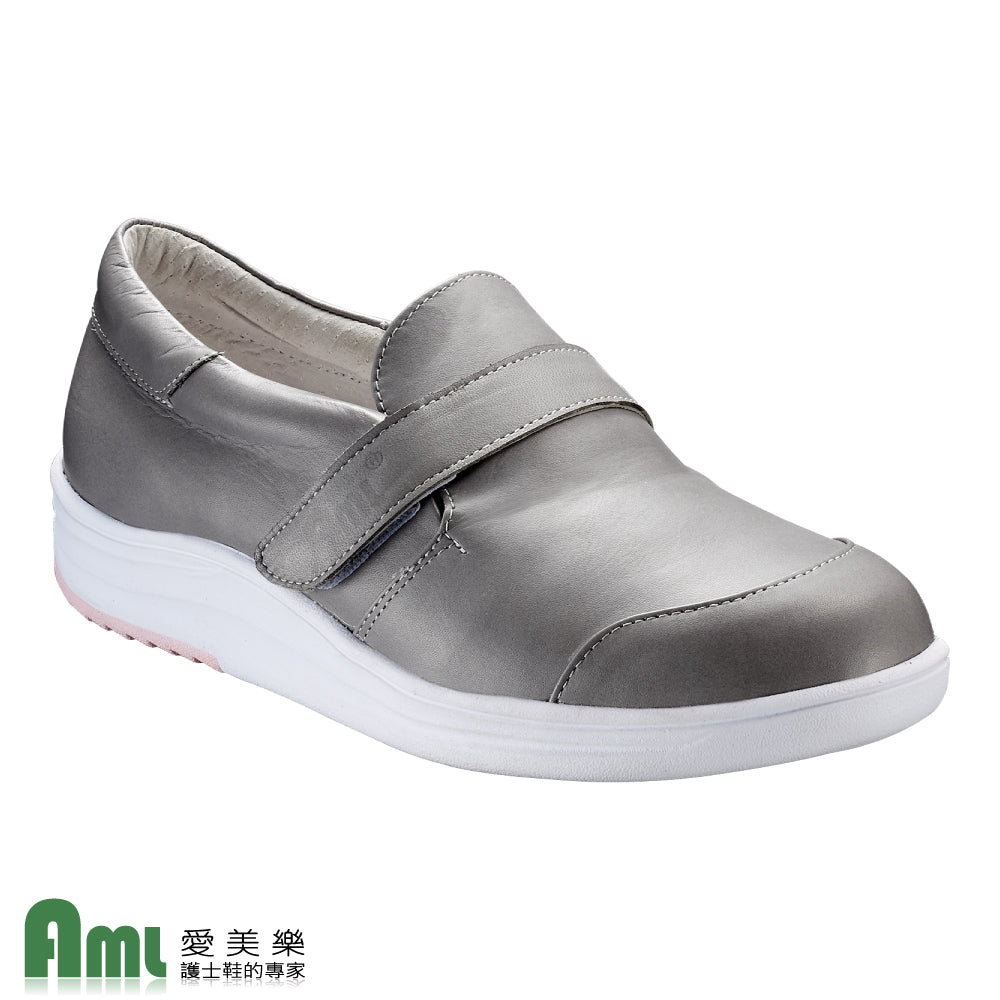 愛美樂 Aimeile MIT真皮手工鞋 船型輕量 1303 (灰色) 舒適鞋 休閒鞋 皮鞋 女鞋