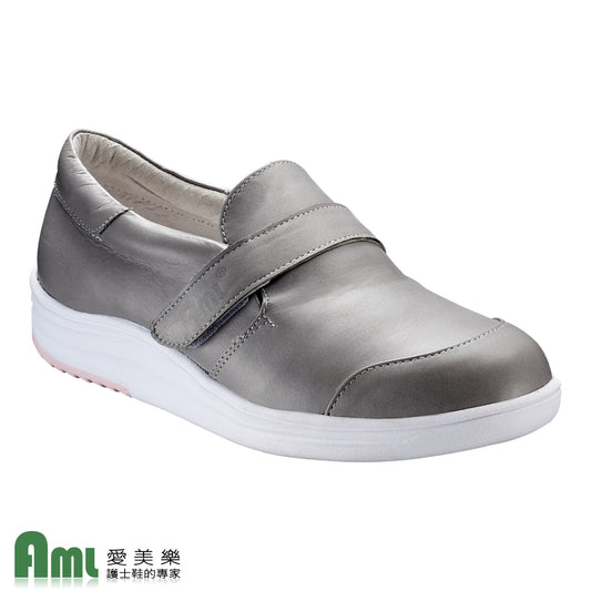 愛美樂 Aimeile MIT真皮手工鞋 船型輕量 1303 (灰色) 舒適鞋 休閒鞋 皮鞋 女鞋