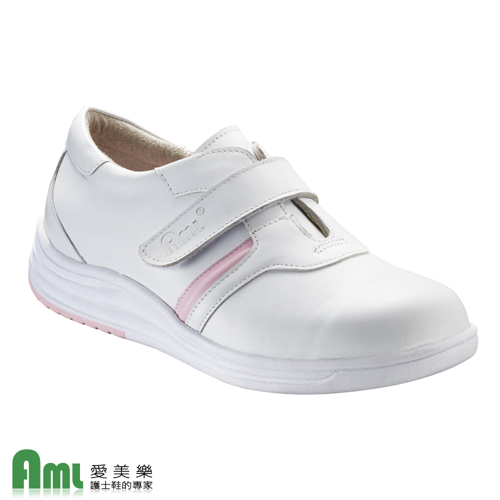 愛美樂 Aimeile MIT真皮手工鞋 船型輕量 1306 (白粉) 舒適鞋 休閒鞋 皮鞋 女鞋