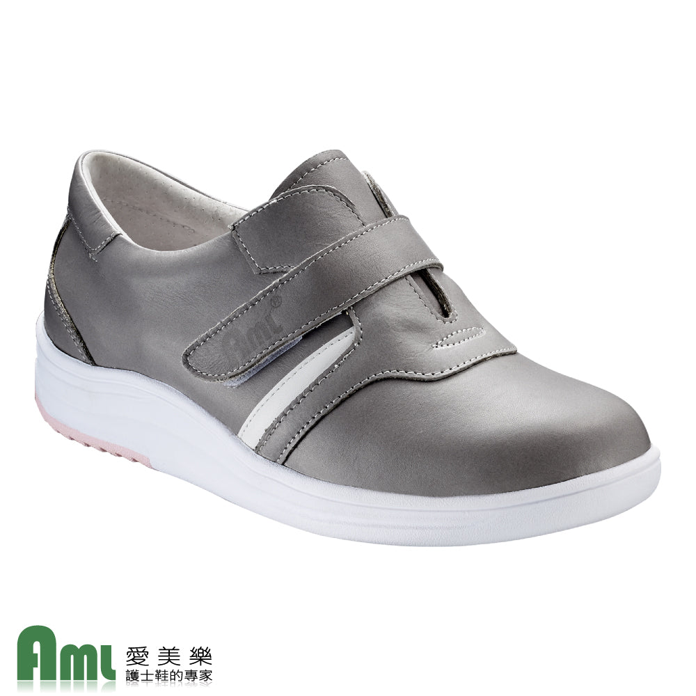愛美樂 Aimeile MIT真皮手工鞋 船型輕量 1306 (灰色) 舒適鞋 休閒鞋 皮鞋 女鞋