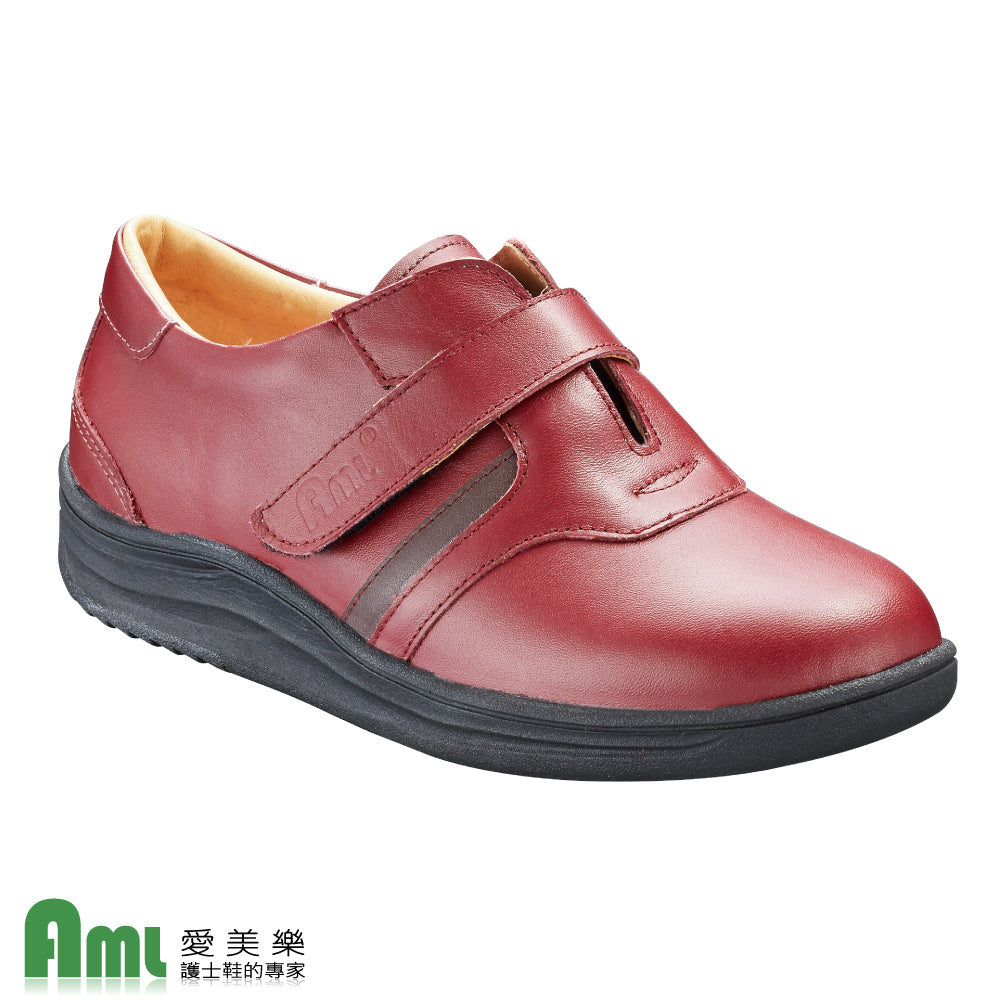 愛美樂 Aimeile MIT真皮手工鞋 船型輕量 1306 (酒紅) 舒適鞋 休閒鞋 皮鞋 女鞋