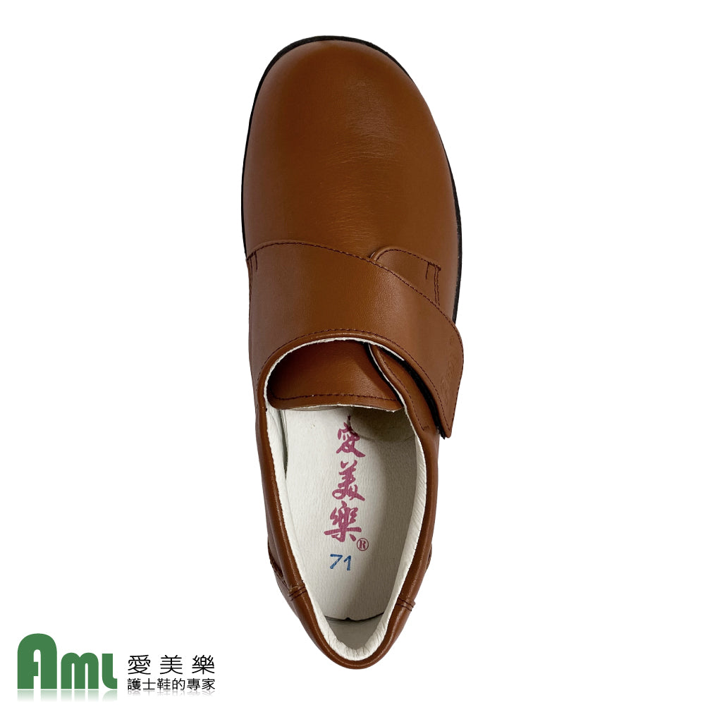 愛美樂 Aimeile MIT真皮手工鞋 船型輕量 1315 (咖啡)  休閒鞋 皮鞋 女鞋 氣墊僧鞋 禪修鞋 居士鞋