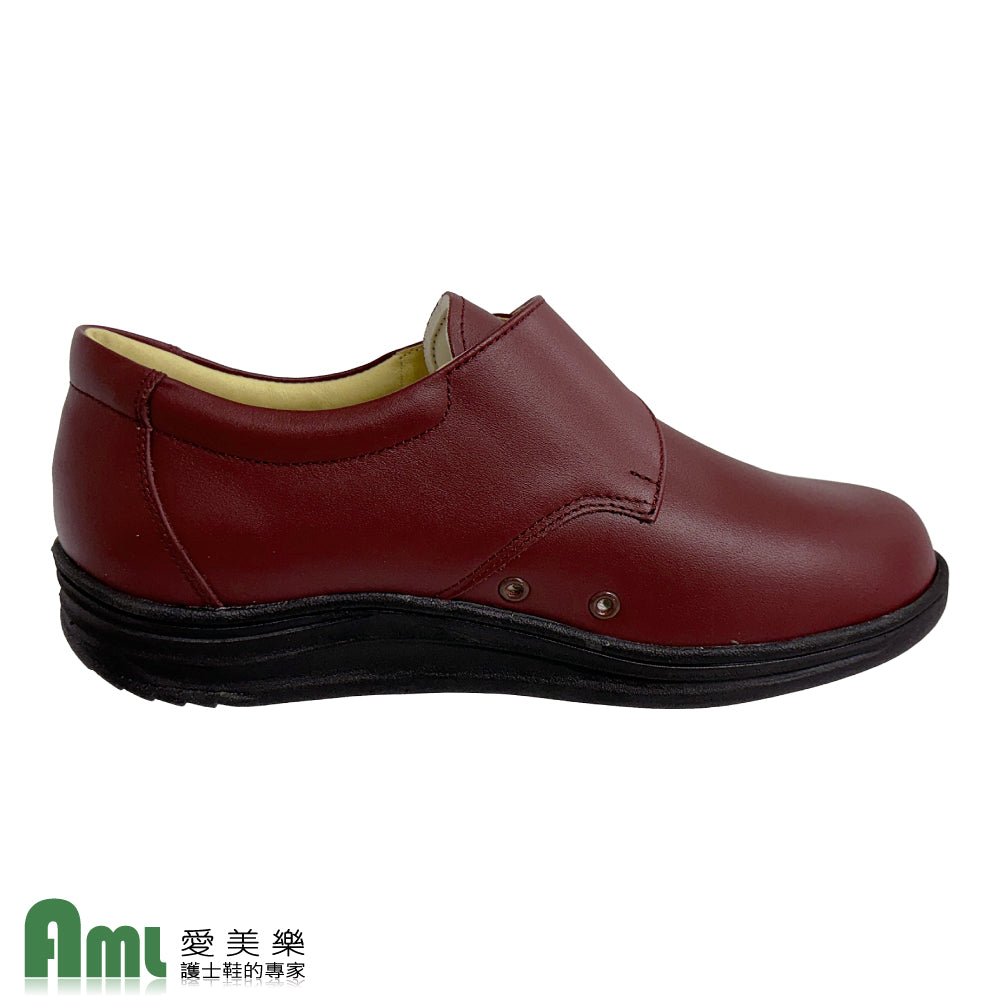愛美樂 Aimeile MIT真皮手工鞋 船型輕量 1315 (酒紅) 舒適鞋 休閒鞋 皮鞋 女鞋
